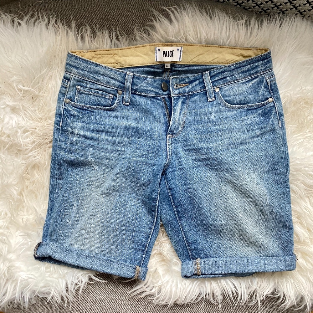 Paige US 26 denim shorts (mid length)